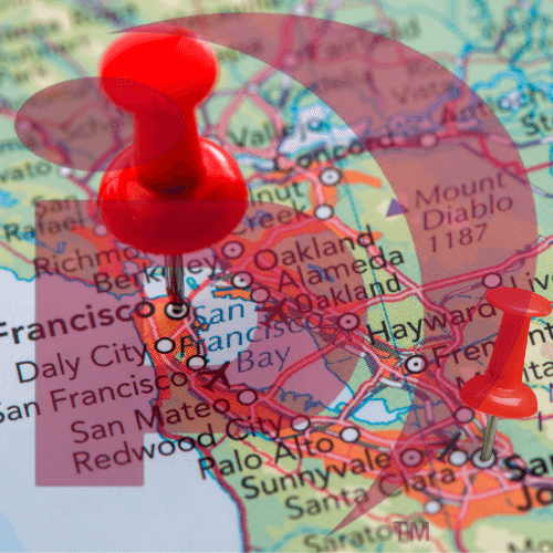 Map of Northern California with Plasma's Logo overlay 